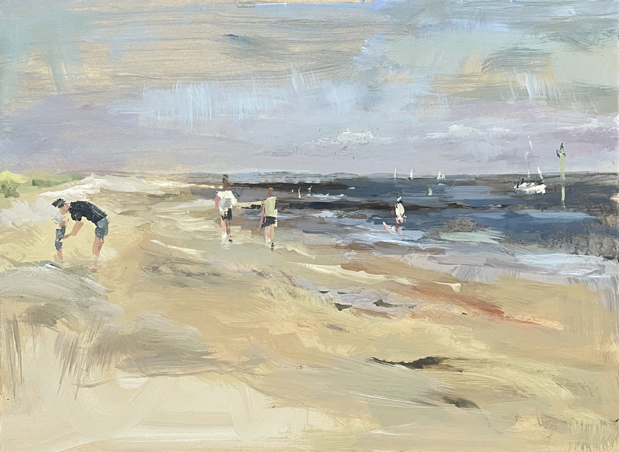 Vlieland - acryl op paneel. Schildervakantie met schilderavontuur.nl